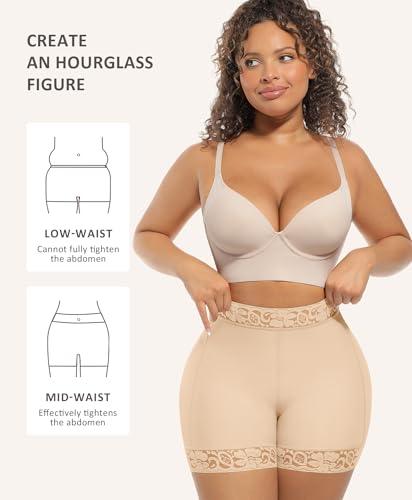 Image of FeelinGirl Butt Lifter Panties Hip Enhancer Shapewear Tummy Control Body Shaper Shorts