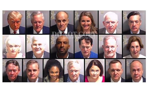 Foto policial de Trump de 11 x 17 pulgadas para decorar paredes con el collage de Fulton 2023