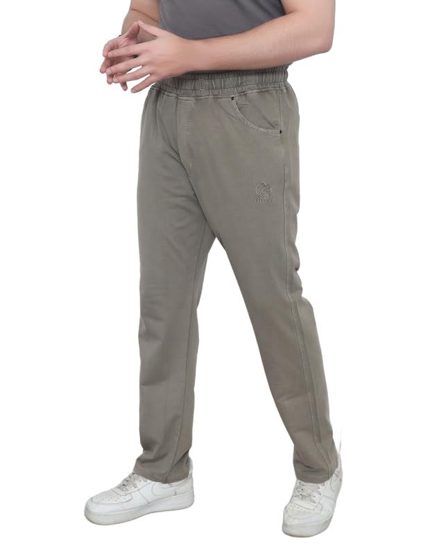 Image of Men's Premium Cotton Blend Trouser | Soft Breathable Casual Pants for Men | Regular Fit Stylish Lower for Office, Travel