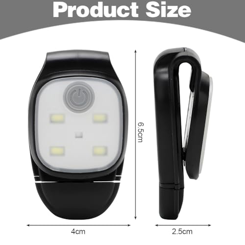 Mini linterna frontal USB impermeable juego de 4 luces de seguridad LED para ropa y pesca 2