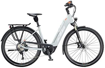 KTM Macina Style 620 - Bicicletta elettrica da Trekking Bosch 2020, Grigio  Chiaro Opaco/Bianco/Arancione, 28\