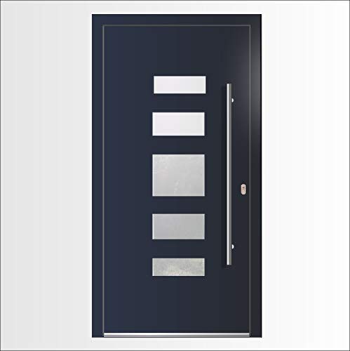 Haustür Welthaus WH75 Standard Aluminium mit Kunststoff LA533 London Tür 1000x2000mm DIN Rechts Farbe aussen anthrazit Innen weiß außengriff BGR1400 innendrucker M45 Zylinder 5 Schlüßel Cover