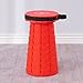 Taburete Plegable Telescópico, ZVO Taburete Plegable Camping Portátil, Altura Ajustable Taburete Retráctil al Aire Libre, Carga de hasta 250 Kg para Exterior Acampar Pesca Barbacoa Jardín(Rojo)