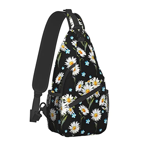 Daisy Sling Bag Crossbody Sling Backpack For Women Men Travel Hiking Daypack Chest Shoulder Bag #TOP1