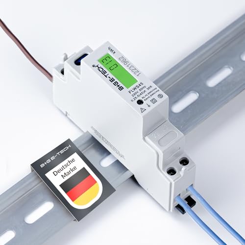 Wechselstromzähler [FLWS45 - MID 26] - Digital 230V MID-zertifiziert beleuchtetes LCD S0-Impulsausgang Direktmessung bis 45A für DIN-Schienenmontage