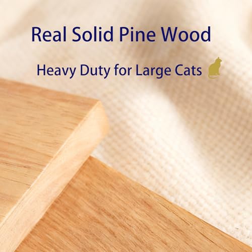 KVIDA 56.7" Solid Wood Cat Tree for Large Cats, Heavy Duty Cat Tower — view 6