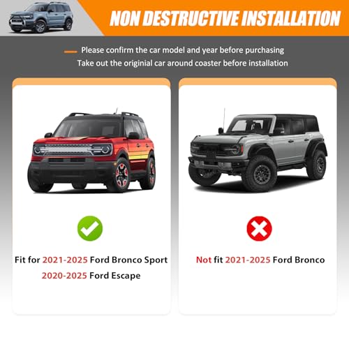 Portavasos para consola central compatible con Ford Escape 2020-2025 miniatura 2