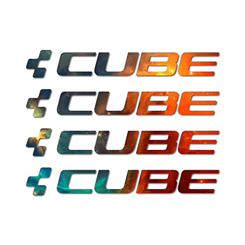 Pegatinas compatibles con cuadro bici Cube x4 galaxy