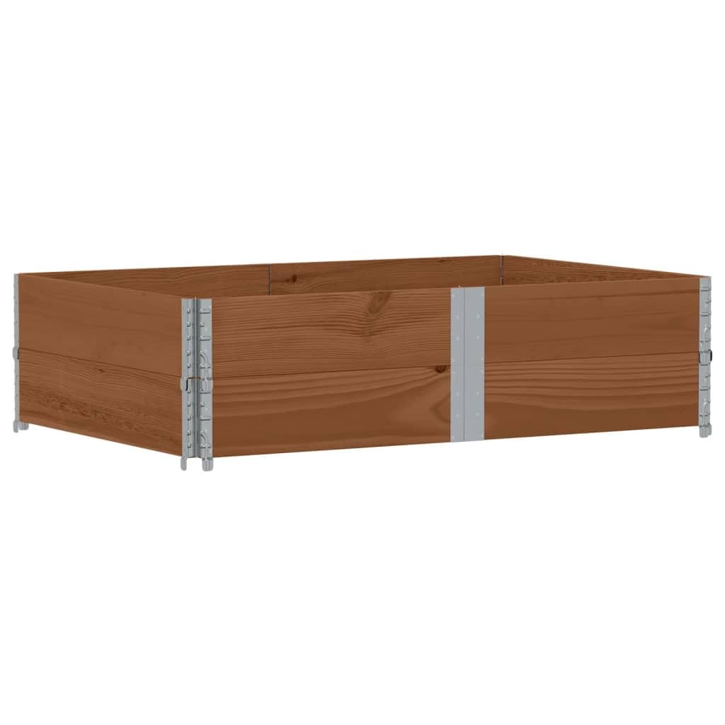 vidaXL Garden Planter, Plant Pot for Patio Balcony Terrace, Flower Pot for Flower Herb Plant, Outdoor Planter Box, Brown Solid Wood Pine