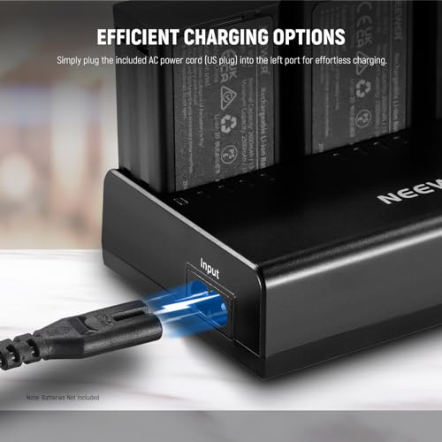 Image of NEEWER NC3-Z1 Triple Slot Battery Charger Kit for NEEWER Z2 Z1 Z760 Z880 TTL Speedlite Flash, 7.4V /2600mAh Li ion Battery, DC 8.4V /5V Output AC USB Charger with AC Power Cord (US Plug)