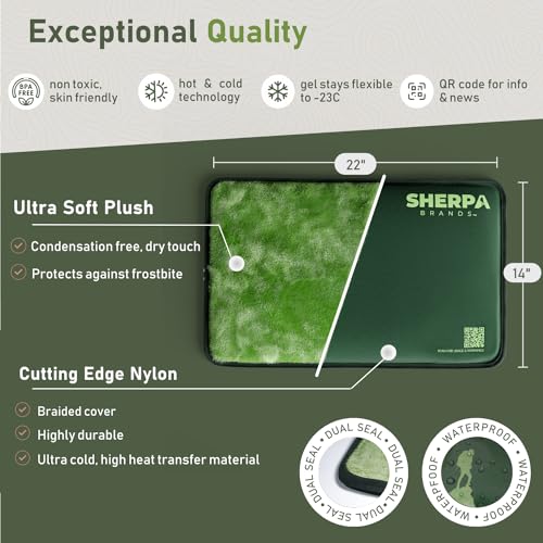 Image of Extra Large Gel Ice Packs for Injuries Reusable - Flexible Gel Ice Packs Reusable, Hip, Shoulder, Back Pain Relief - 14 inch x 22 inch - Green