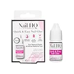Nail HQ Super Stong Nail Glue 3ml - Fast Drying, Strong Bond, Precision Tip, Long Lasting, Travel-Friendly