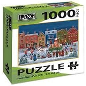 Lang - 1000 Piece Puzzle -Christmas Parade Artwork by Mary Singleton - Linen Finish - 29 x 20 Completed