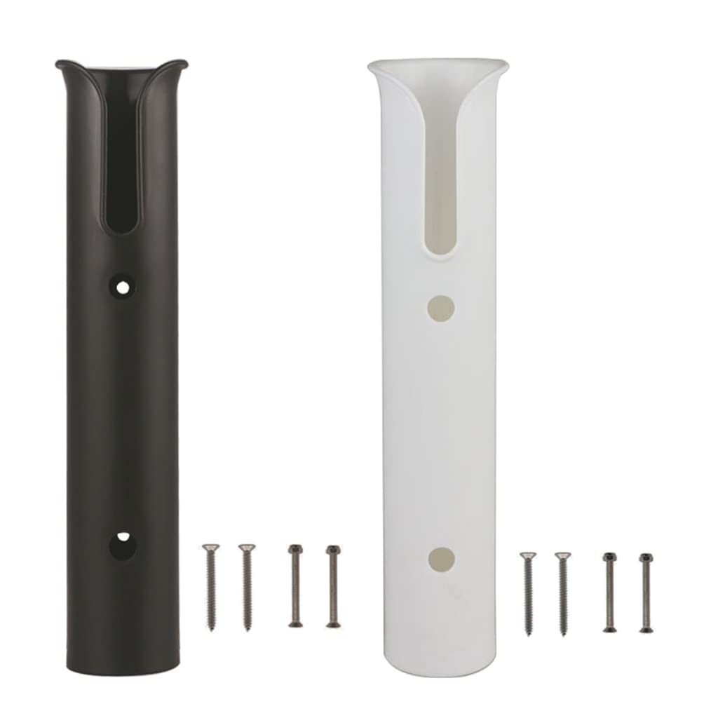 Tripquips Supporto Per Canna Da Pesca A Parete Per Barca, Supporto Laterale Con Viti, Portacanne Da 3 Tubi, In Plastica ABS Bianca, Dimensioni 26,9x5,1 Cm, Diametro Foro 5,8 Cm