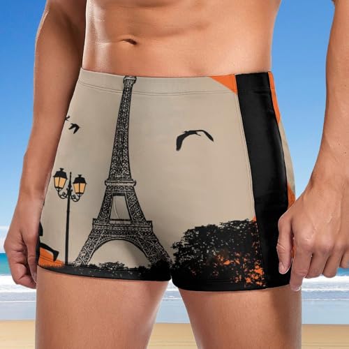 Maillot de bain slip pour homme imprimé Tour Eiffel