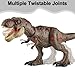 Tyrannosaurus Rex Action Figure Toy - Continuing Head Strike T Rex Dinosaur Toy with Roar & Light Up, Neck Attack, Tail Flick Attack, Movable Jaws and Limbs, Dinosaur Toys for Kids 3-5 6 7 8
