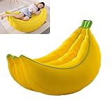 SOFÁ BANANA PERSONALIZADO: diseño de malla de múltiples capas, apariencia hermosa, mango de plátano para sofá, se puede sostener o transportar, diseño de clip de papel: pasador de bloqueo automático para evitar que los niños abran accidentalmente la cremallera para inhalar partículas, la seguridad es lo primero