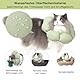 THKOFPET Katzenhalskrause, Einstellbarer Katzenkegel, Weiches Blumen Katzenhalsband, für Katzen und kleine Hunde, Nach Operation und Verletzungen, Grüner, L