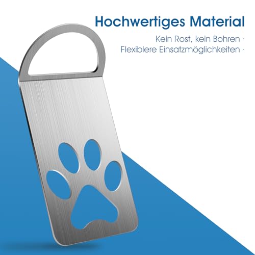 Anleinmöglichkeit Am Auto 304 Edelstahl, Anlegepflock für Hunde 0,4 cm Dick, Einzigartig Gestaltet Camper Zubehör, Auffahrplatte zum Anleinen Ideal zum Campen mit Hund
