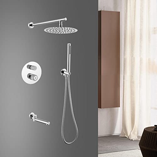 Ensemble de mélangeur de douche rond de qualité supérieure en chrome - 2