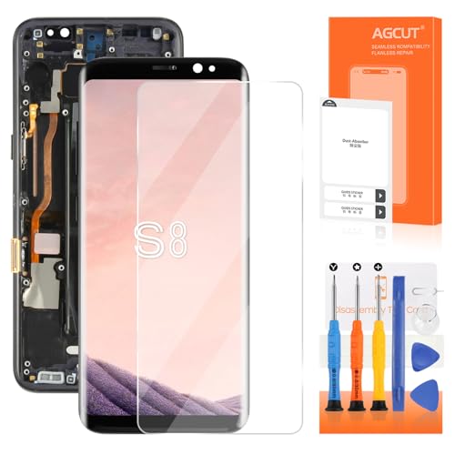 INCELL for Samsung Galaxy S8 Screen Replacement for Display Samsung S8 LCD G950 G950F SM-G950U Screen Touch Assembly Repair Parts with Frame(No Fingerprint)