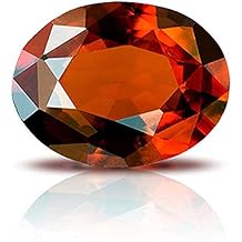 LMDPRAJAPATIS 7.25 Ratti Natural Gomed Stone Lab Certified Original Hessonite Garnet Oval Shape Loose Gemstone