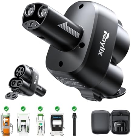 Raylix 2in1 CCS & J1772 to Tesla Adapter, 250kW DC/80A AC, Fast L...