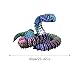 3D Printed Animals Set 3D Printed Snake Toys 3D Printed Articulated Flexible Fidget Toy 3D Printed Animals Exquisite Cute Pet Toy Adults Fidget Toys (Blue)