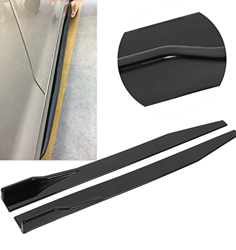 Image of Universal 120 cm Left /Right Black Rocker Side Splitters Diffuser Winglet Wings Bumper Kit Side Bumper Lip Splitter Bumper Splitter Spoiler Sporty Look