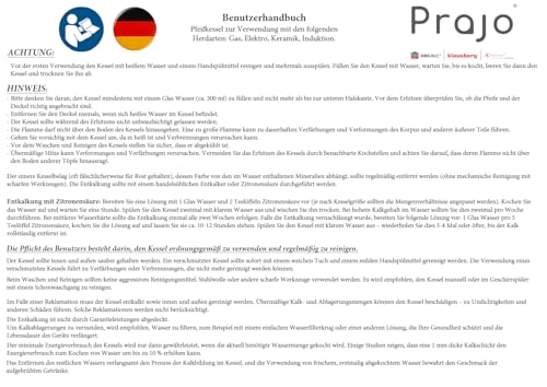 Klausberg - Tetera para cocina de inducción con silbato, hervidor de agua, de acero inoxidable, efecto multicolor, KB - 7074