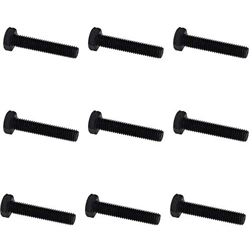 Image of Aicosineg 50Pcs M5 x 25mm Carbon Steel Grade 8.8 External Hex Head Screw Bolts Metric Thread Hexagon Bolts Fastener Hex Bolts for Hardware Furniture Machinery Black 1.12x0.31x0.31inch