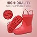 RAINANGEL Toddler Rain Boots with Easy-On Handles, Waterproof, Premium Natural Rubber, Lightweight, Flexible with Traction for Kids