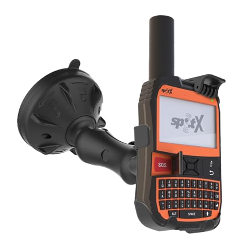SPOT-X-2-Way-Satellite-Messenger-and-RAM-Suction-Mount-Bundle-Portable-Bluetooth-GPS-Communicator-for-Hiking-Camping-Backpacking-Outdoors-with-Signature-Series-Cloth-Subscription-Applicable