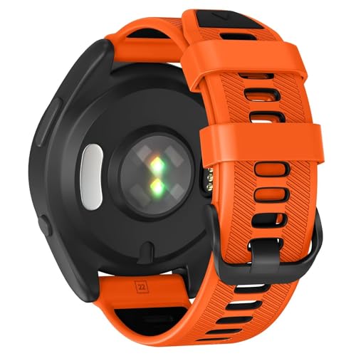 Bracelet de montre 22 mm anti-irritation en silicone pour Garmin Forerunner 965