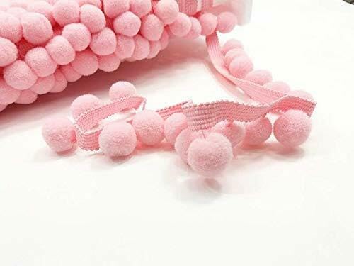 XL 2cm Pom Pom Bobble Trim Fringe Pompom Trimming Cushions Curtains Home Decor Lampshade Sewing Craft Projects - Hot Red - 5 Metres