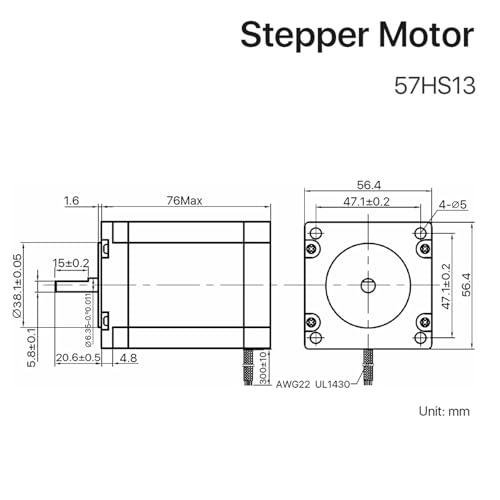 Moteur pas à pas 57HS13 à 2 phases et 8 fils pour CNC - 3