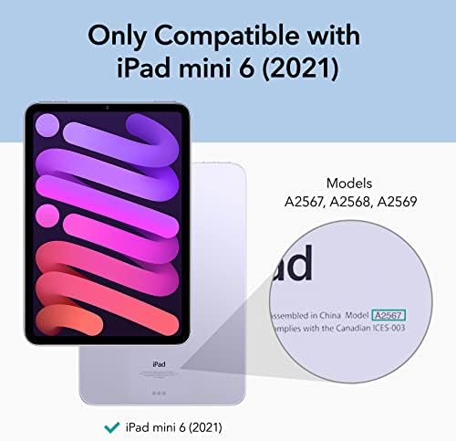 ESR iPad mini 6 Case (2021, 8.3 Inch), Convenient Magnetic Attachment, Auto Sleep/Wake, Fully Supports Pencil 2, Slim and Silky iPad Cover, Rebound Series, Green