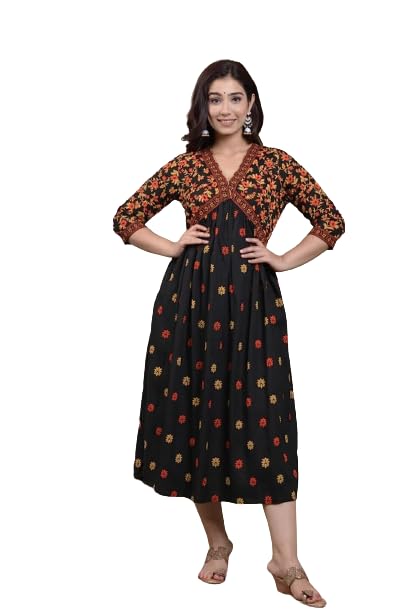 Flora Rayon Printed I Kurti I Kurta I Kurtas I Midi I Maxi I Kafen I for Women