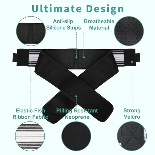 Image of DOLTAS Sacroiliac SI Joint Hip Belt - Adjustable Hip Belt for Back Pain, Sciatica Belt, Pelvic Support Belt for SI Joint Pain & Lower Back Pain Relief - Unisex Support Brace for Men & Women