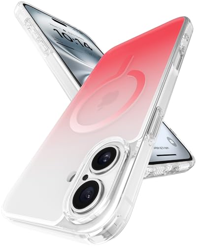 Image of eller sante Maven Magpro Back Cover Case for iPhone 16 Plus Scratch Resistant Camera Screen Protector TPU Shockproof 10ft Drop Protection Support Mag-Safe Wireless Charging- Light Pink