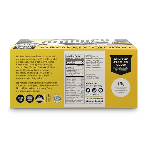 Atomico Sparkling Water. 12 Essential Vitamins From Our Proprietary Organic Blend. Naturally Flavored. thumb #7