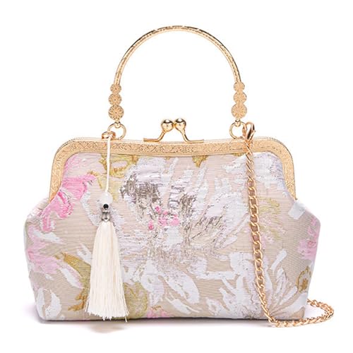 Sac à bandoulière floral chic pour mariages et soirées habillées