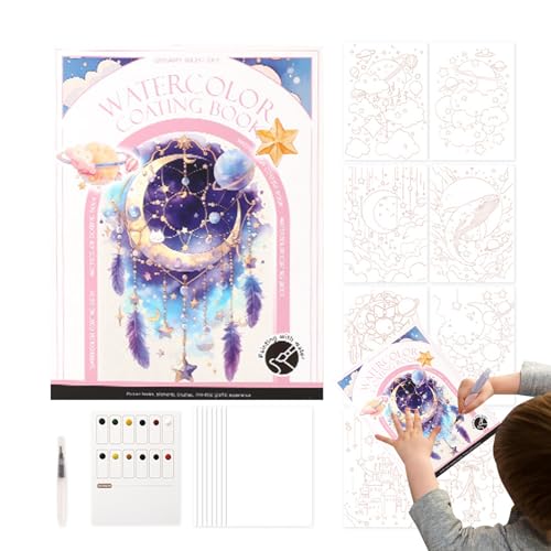 Hitburu Libros De Acuarela | Maletín Artístico de Viaje Plegable en Partes,Juego Dibujo Pintura Para Adultos Pintores Estudiantes Actividades Manualidades Exteriores Arte