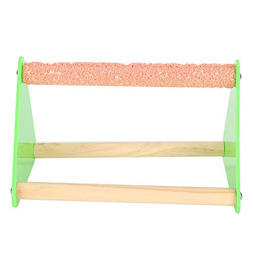 Gavigain Triangular Wooden Bird Perch Stand, Safe Material, Beak Grinding and Claw Exercise, for Birds