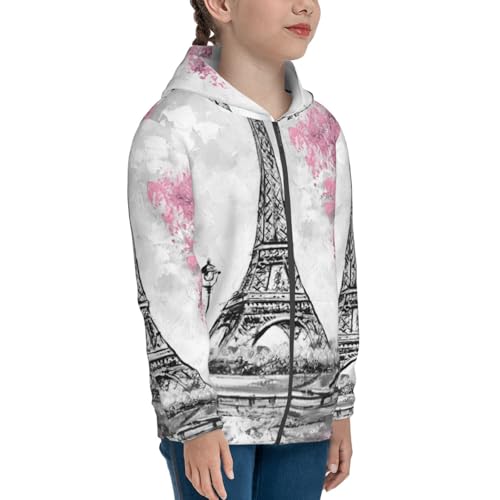 Funny Hoodies Sweatshirt Teen Boys Girls Zip Up Pullover Jacket with Pockets for Sports3