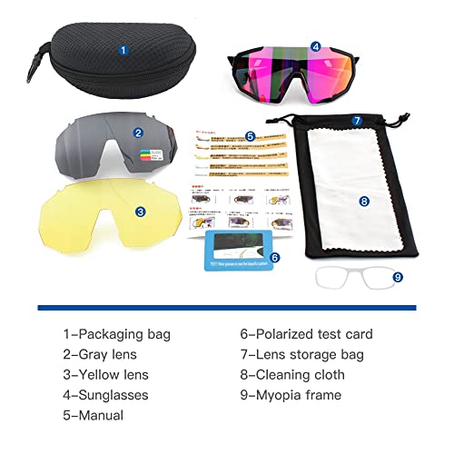 Homesen Óculos de ciclismo com 2 lentes intercambiáveis UV400 Óculos de Sol MTB Road Bike Óculos par