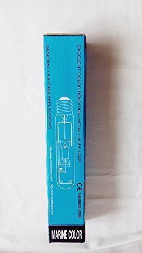 MARINE COLOR Ampoule HQI 400W 14,000K Single Ended E40 Halogénure Métallique Aquarium Marin Plantes Éclairage Sous-Marin Puissant Durable 6000hrs Usage Professionnel Domestique Fiable