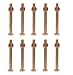 binifiMux 10-Pack M6 x 55mm Hex Socket Cap Furniture Crib Baby Bed Bolt & M6 Barrel Nut Allen Head Zinc Plated