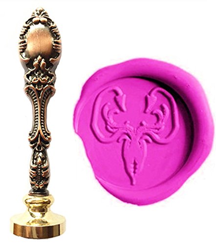 MNYR Vintage Cuttlefish Art Animal Wax Seal Stamp Luxury Bronze Metal Peacock Decorative Wedding Invitations Card Paper Stationary Envelope Custom Logo Picture Monogram Wax Seal Sealing Stamp Set