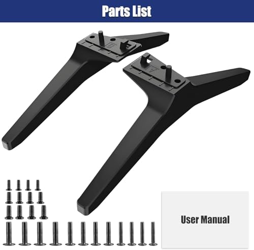 TV Stand for LG TV Replacement Base Legs for 49 50 55 Inch LG TV 55UK6500 55UJ6540 55UM7300 55UN6900 55LJ5500UA 49UJ6300 49UK6300 49UM7300 49UN6900 50UK6300 50UK6500 50UM7300 50UN6900 with Screws